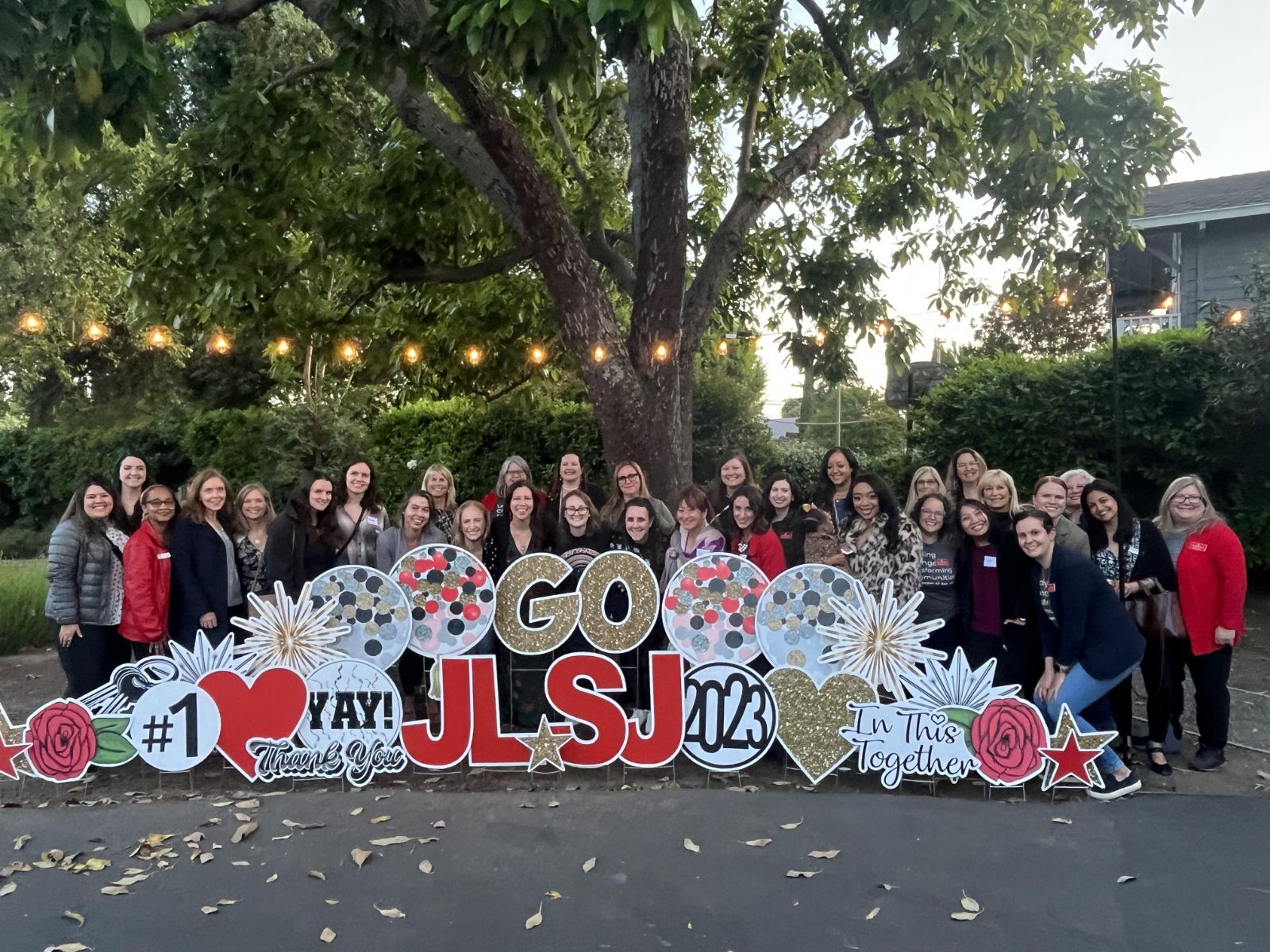 Members of the Junior League of San Jose at an end of the year event